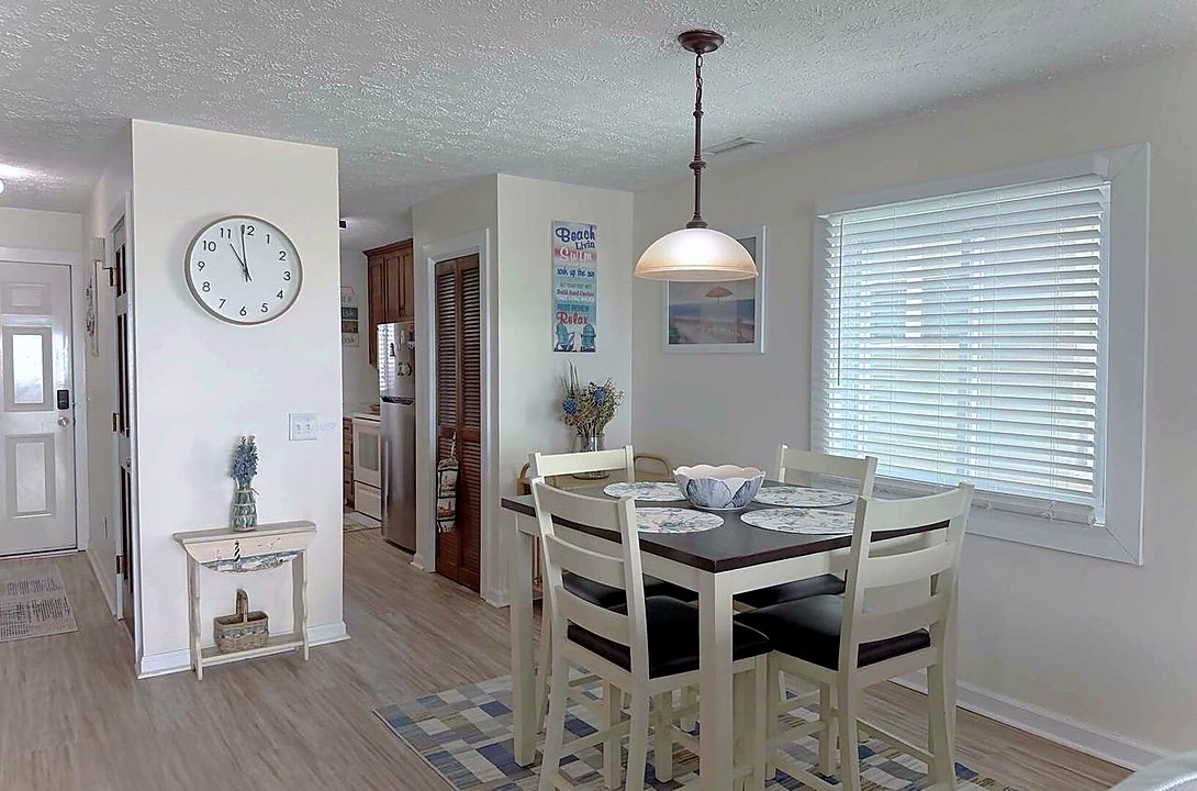Dining area beside the kitchen at First Light